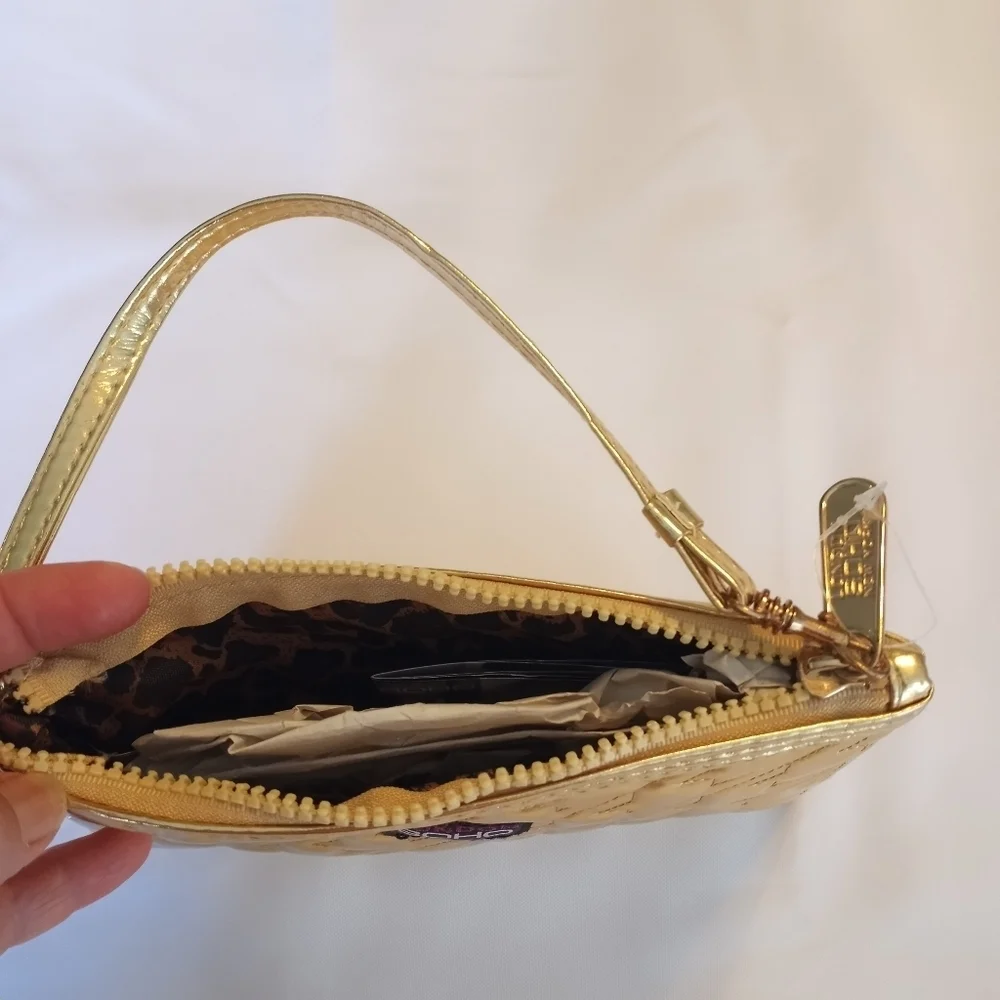8 x 5 SOHO London NY Pouch Gold Wallet Women's Accessories NWOT